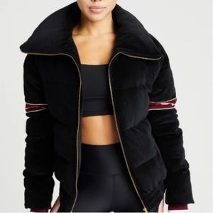 PE Nation x Soulcycle Velour Puffer Jacket Sz S